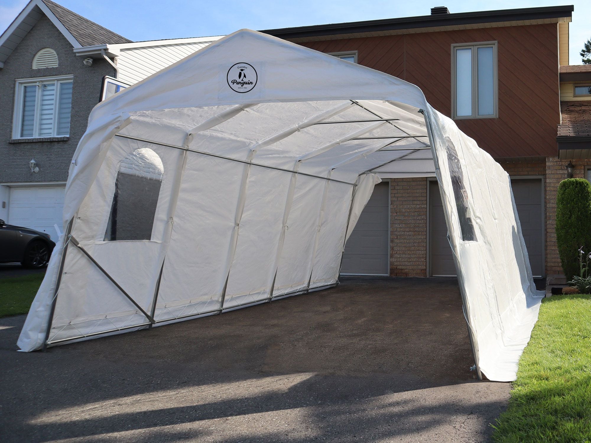 Car Shelter 11 ft. x 20 ft.–White