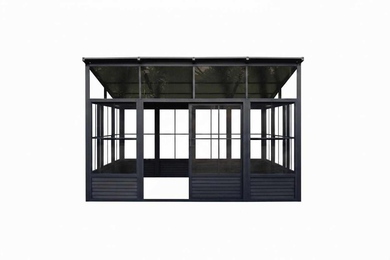 Narvik Solarium 12x15 ft.– Metal Roof Black