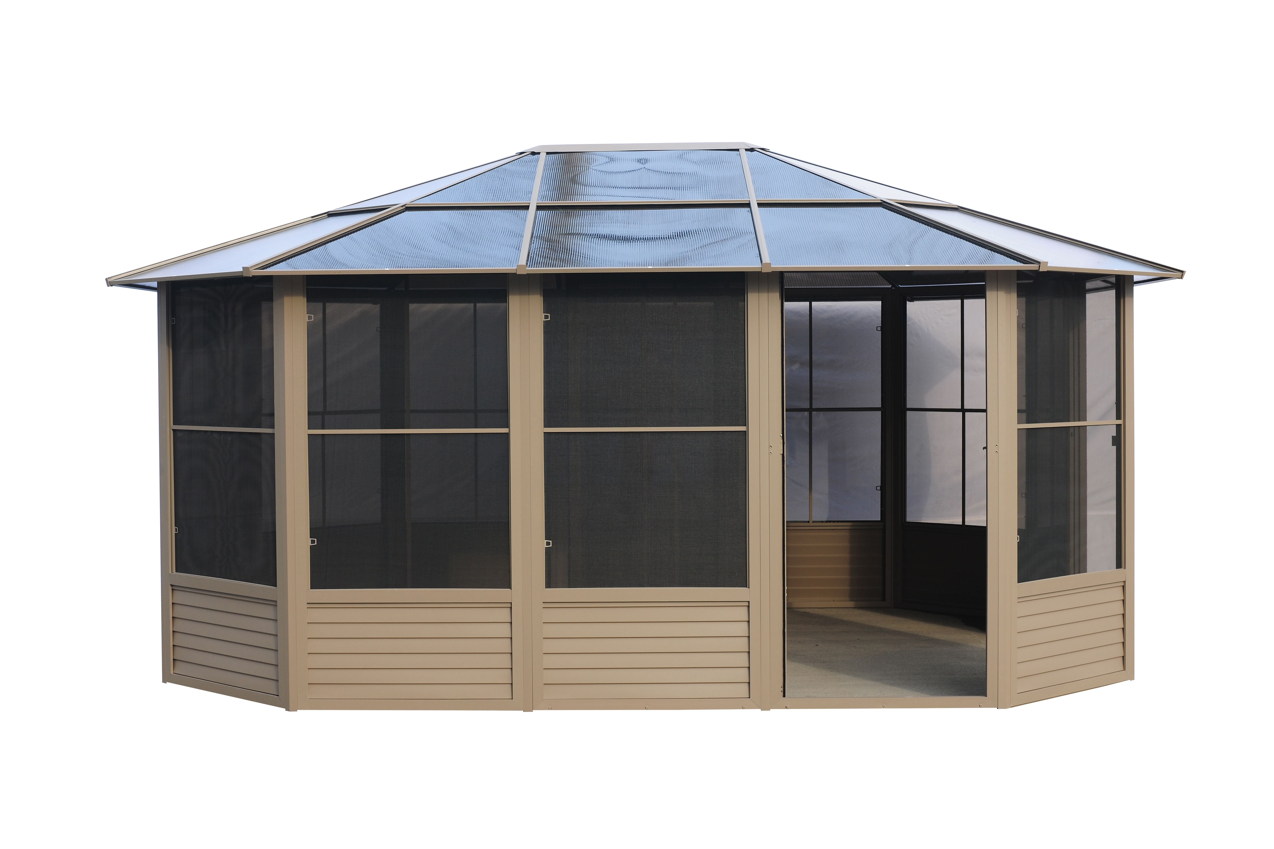 Florence 12x15 ft. Solarium–Polycarbonate Roof, Sand