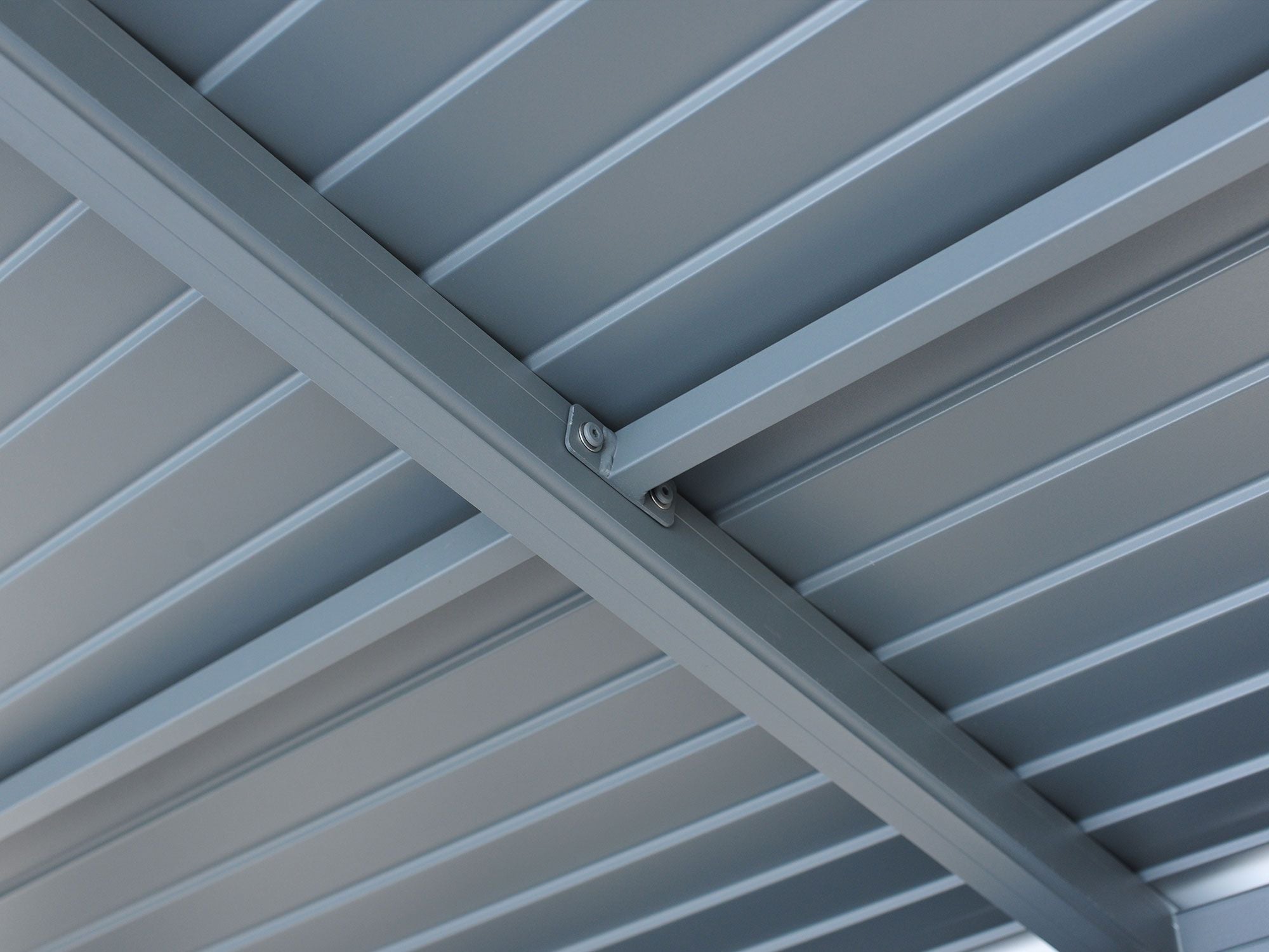 Florence 8x12 ft. Wall–Mounted Solarium, Metal Roof