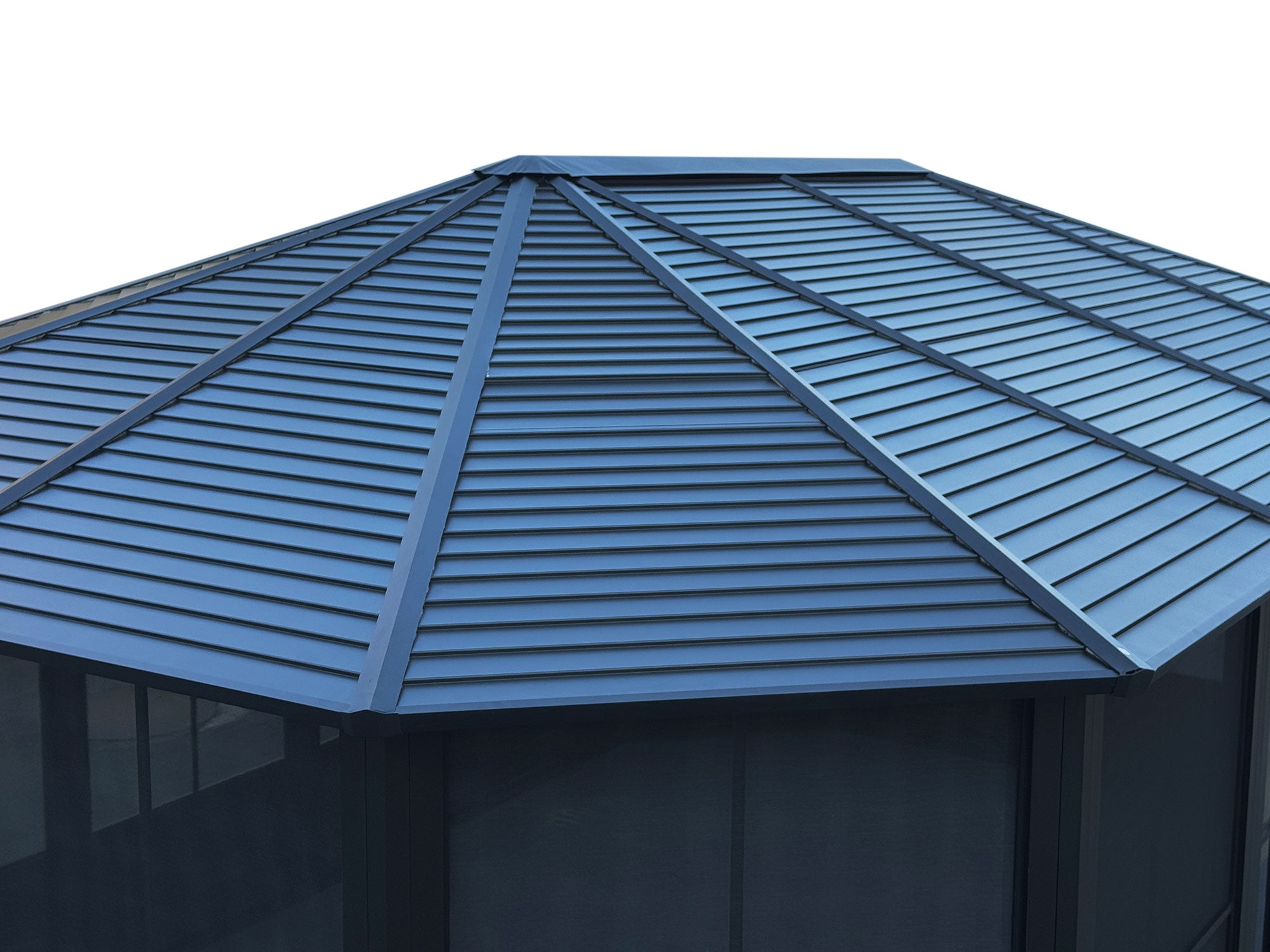 Florence 12x18 ft. Solarium, Metal Roof–Black