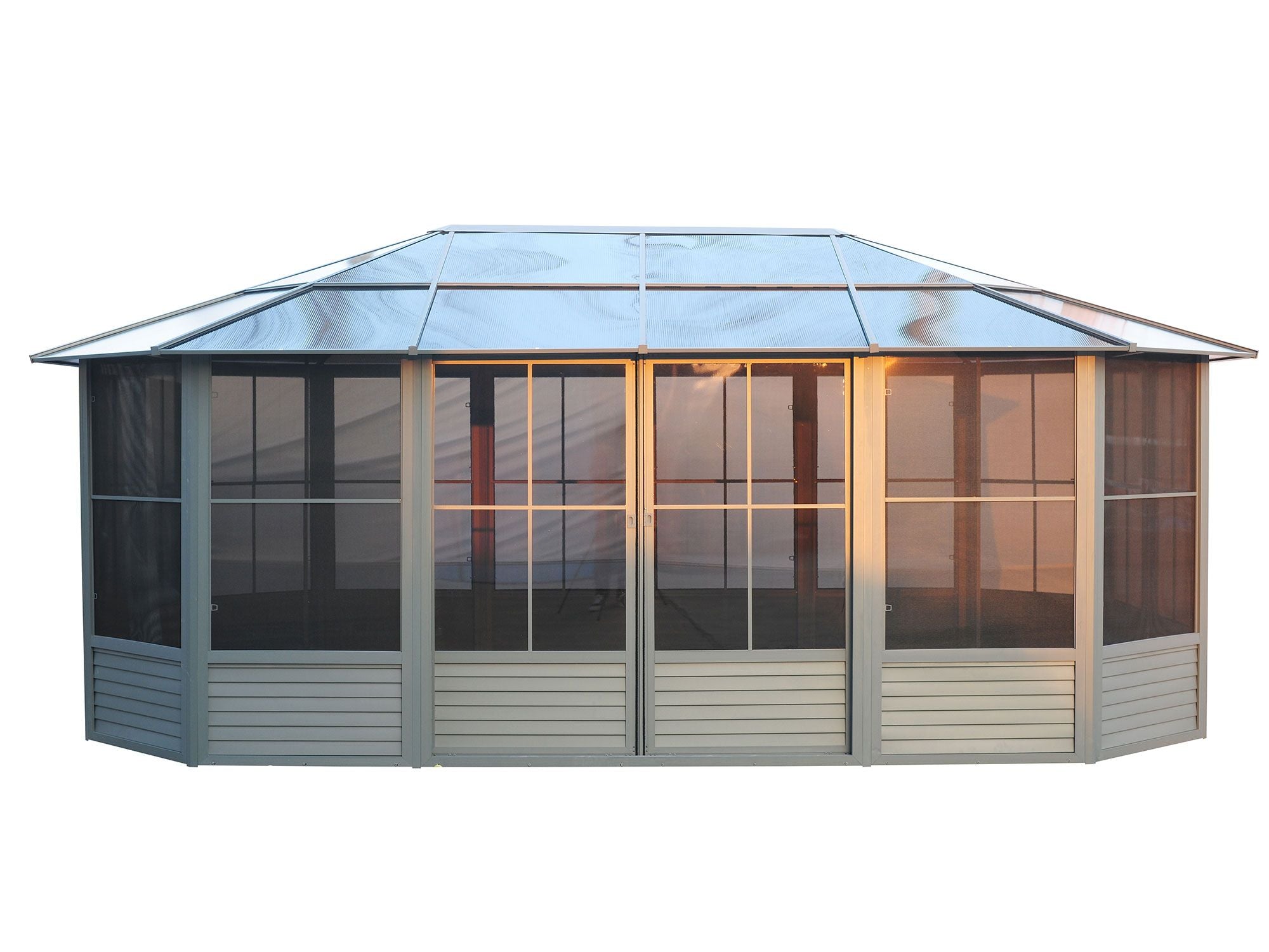 Florence 12x18 ft. Solarium–Polycarbonate Roof, Taupe