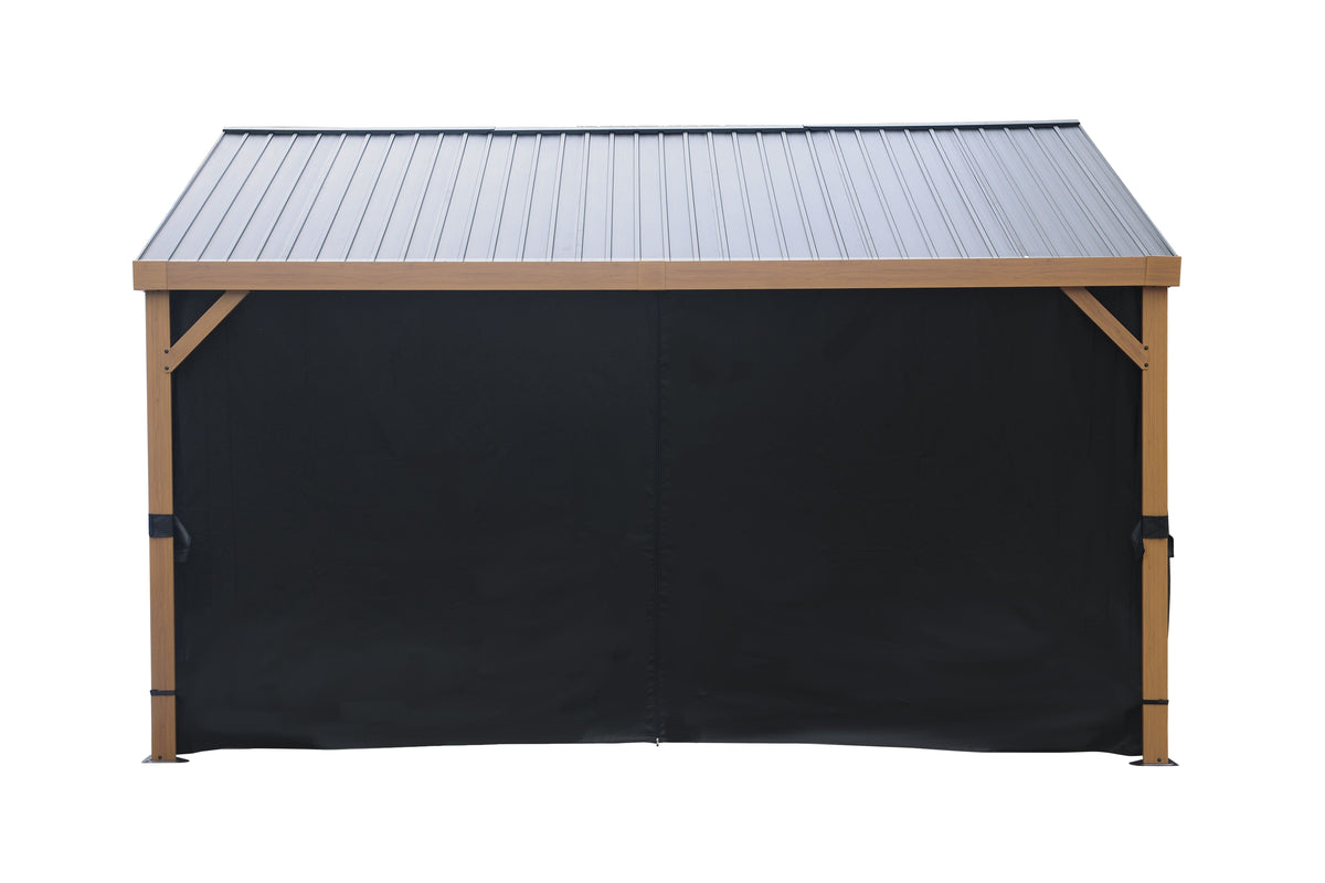 Rideaux en polyester pour kiosque 12 x 14 pi