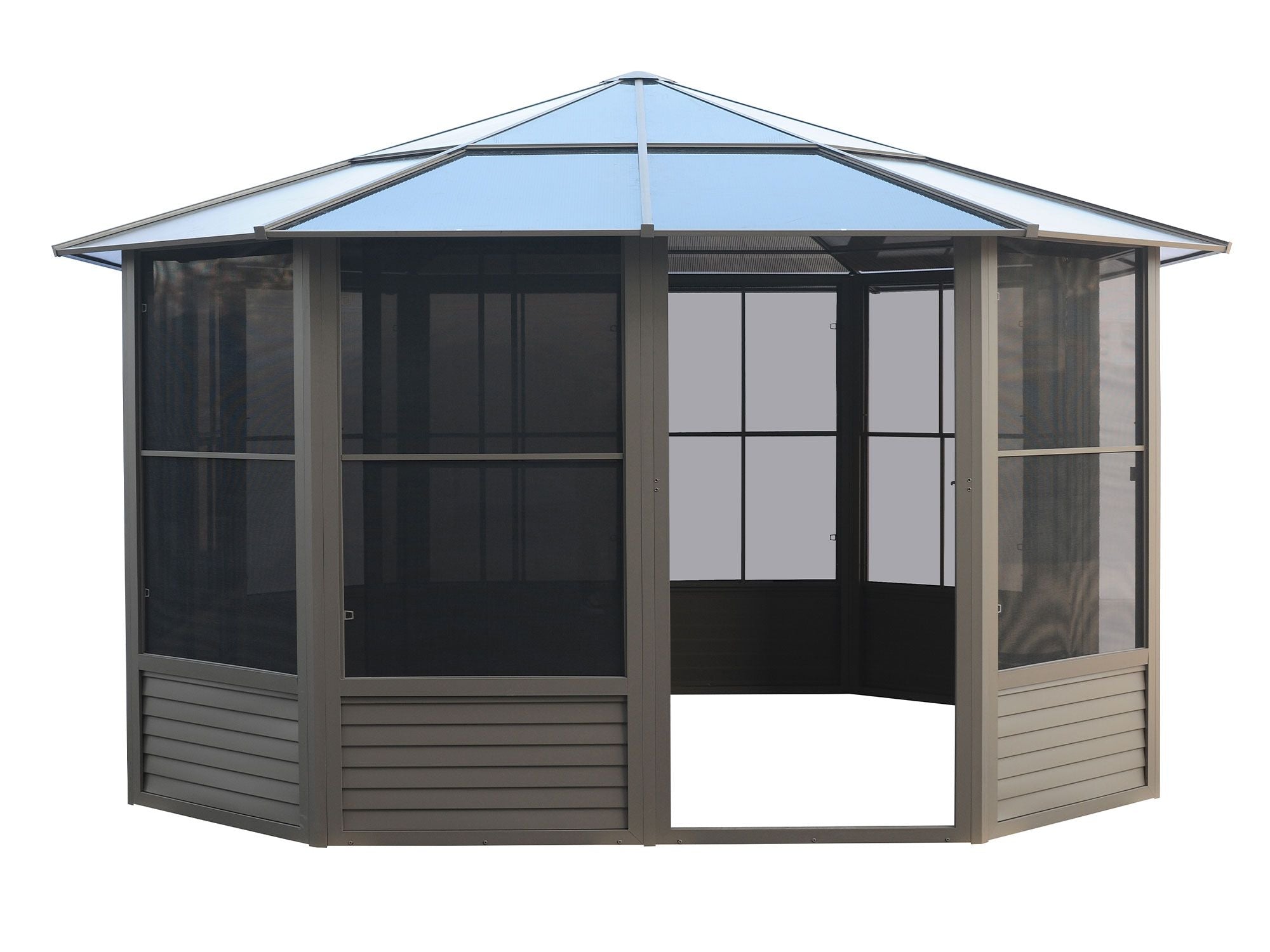 Florence 12x12 ft. Solarium–Polycarbonate Roof, Gray