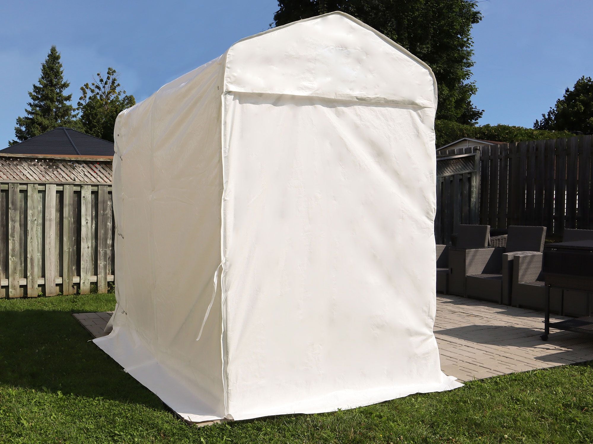 Outdoor Utility Shelter–5 ft. x 8 ft.-White