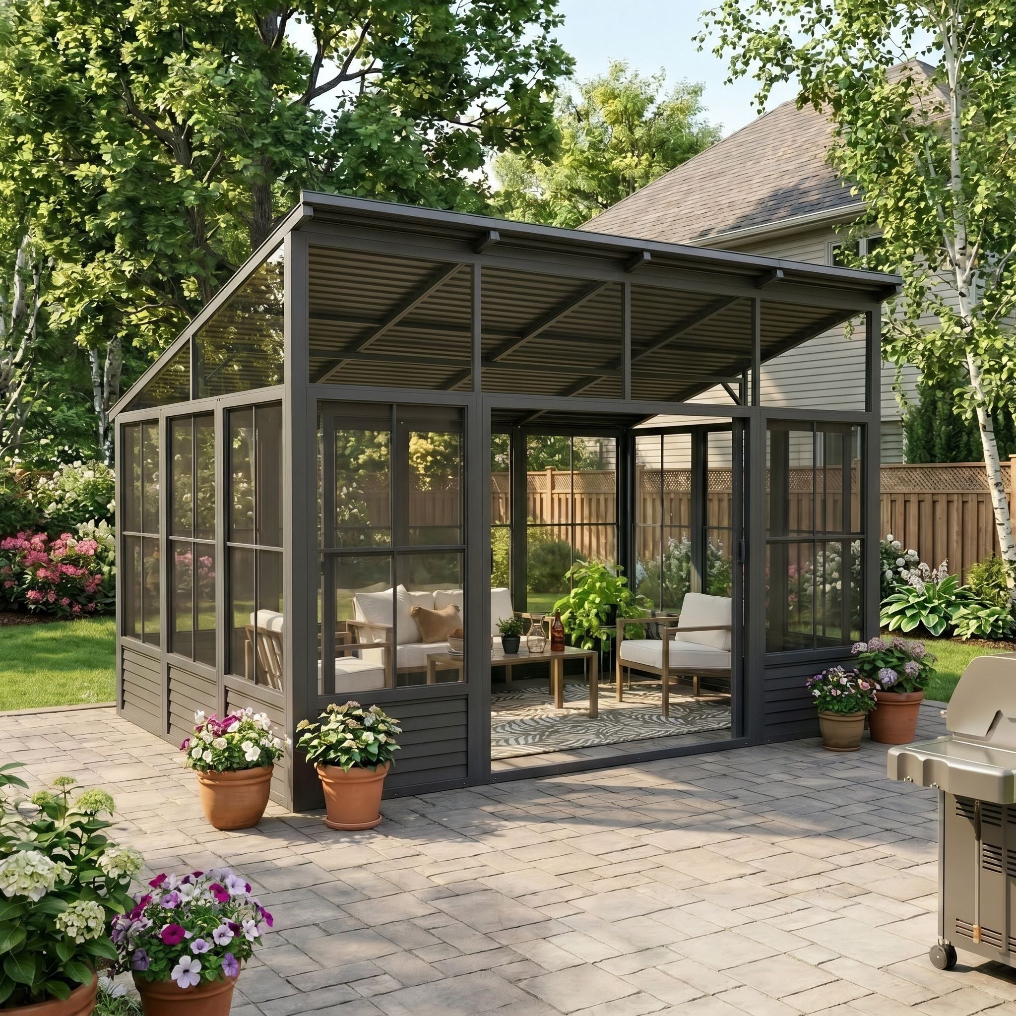 Narvik Solarium 12x15 ft.– Metal Roof