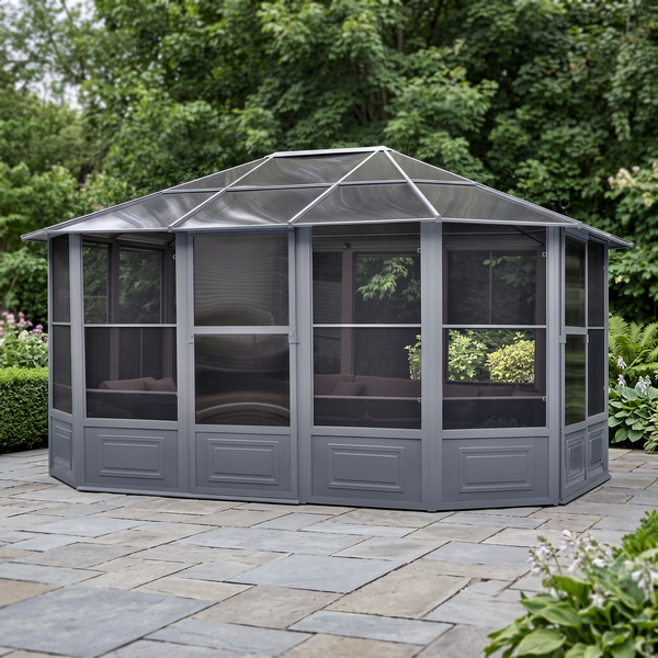Florence 12x15 ft. Solarium–Polycarbonate Roof, Slate