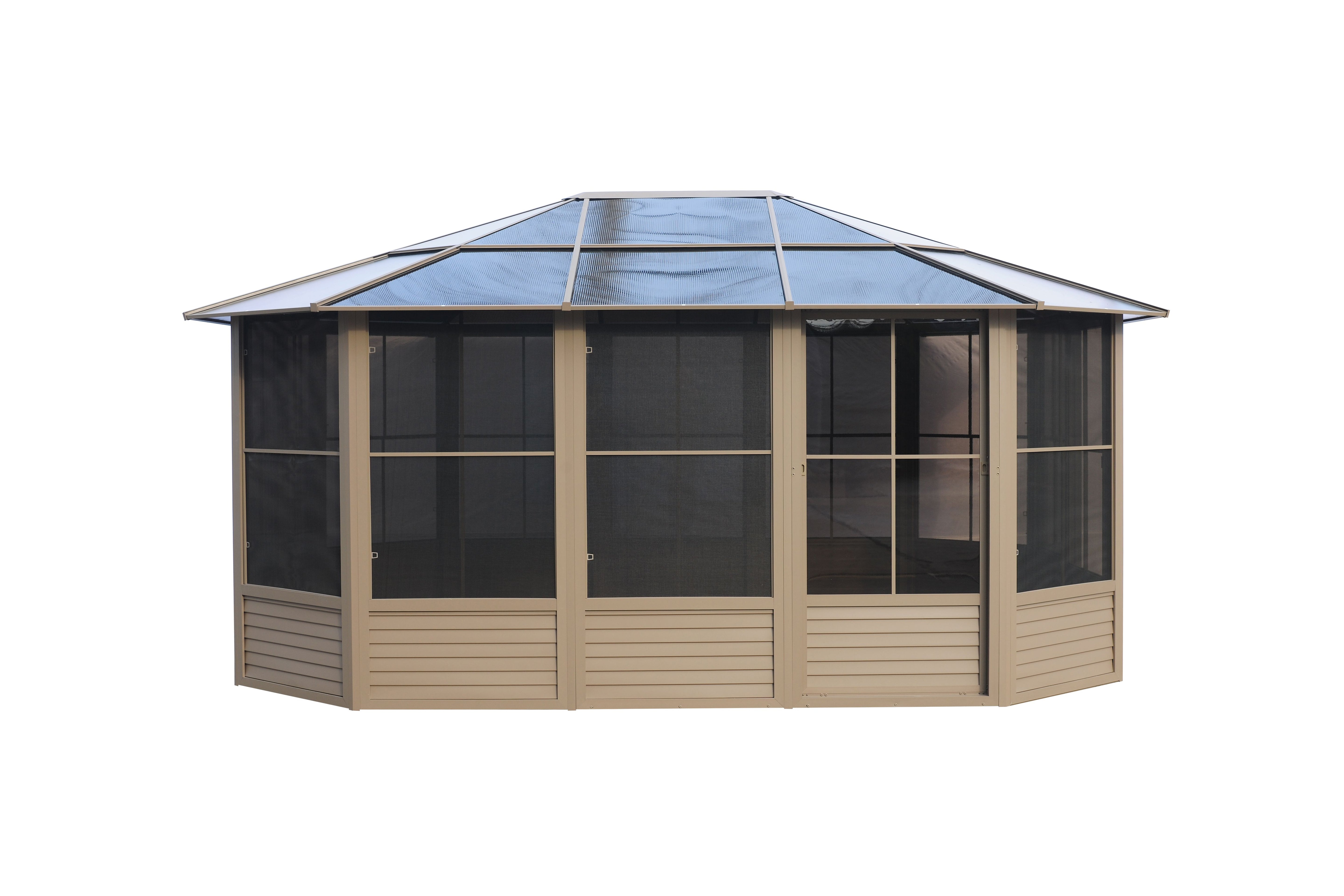 Florence 12x15 ft. Solarium–Polycarbonate Roof, Sand