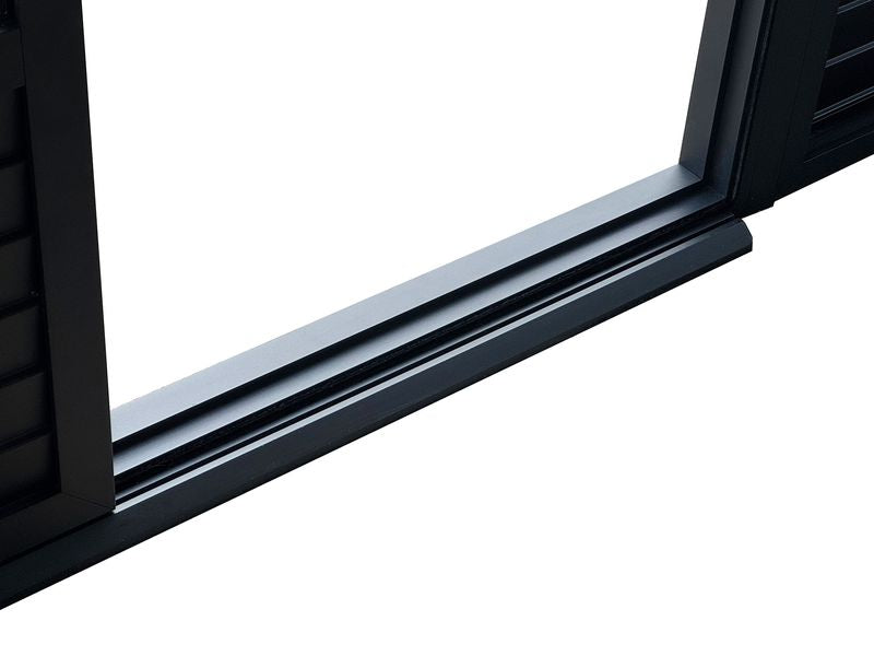 Florence 10x12 ft. Wall–Mounted Solarium, Metal Roof–Black