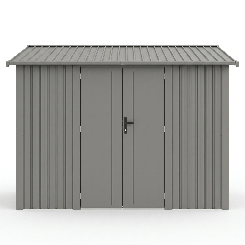 Willow 9.7 Ft x 10.0 Ft Heavy Duty Metal Shed-Slate
