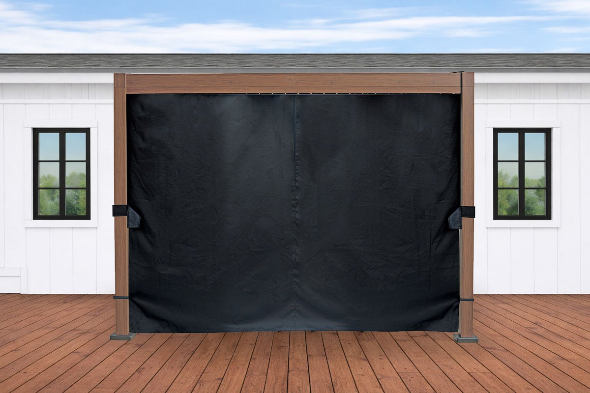 Rideaux en polyester pour pergola autoportante de 5 x 10 pi