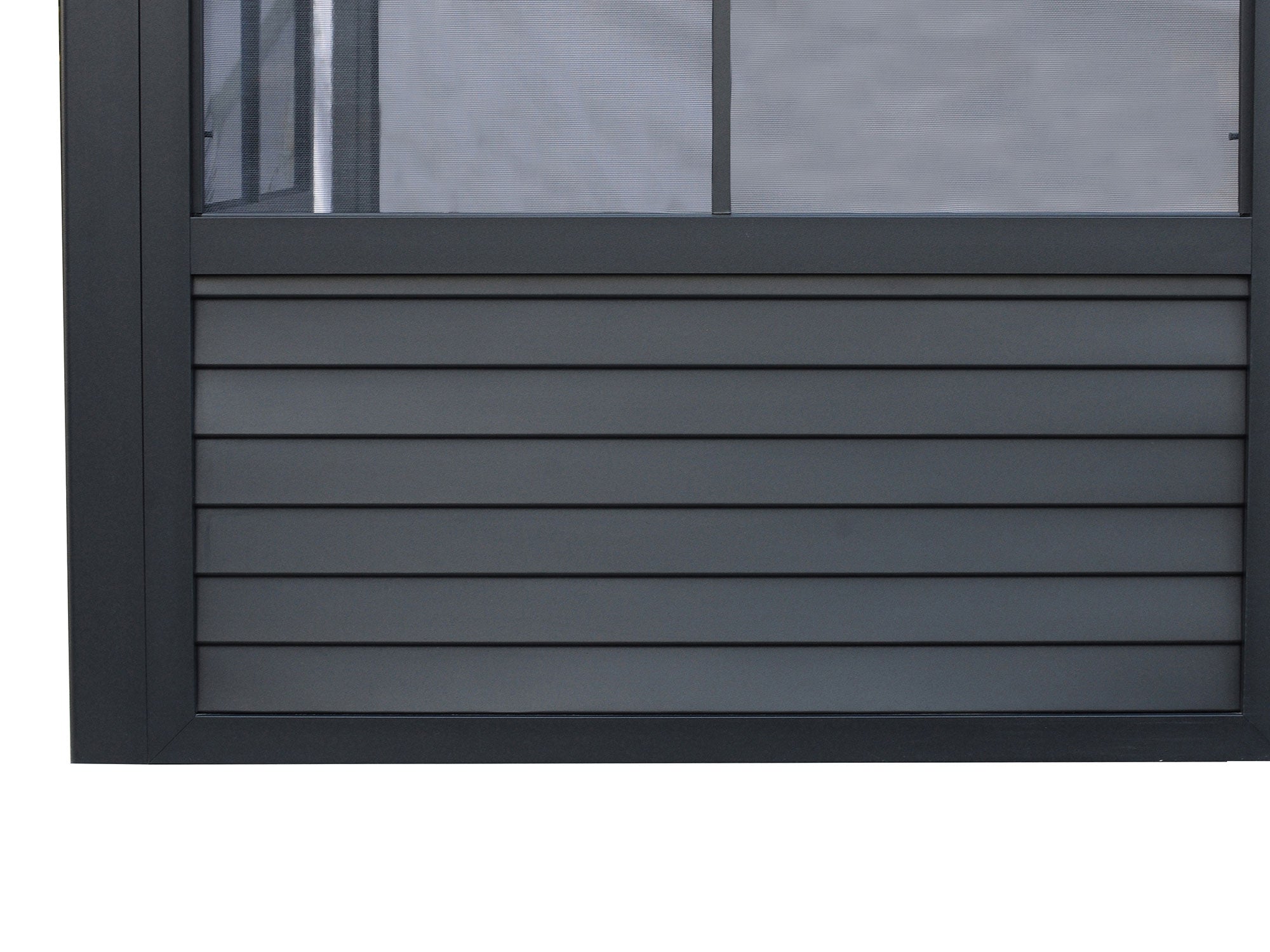 Florence 8x12 ft. Wall-Mounted Solarium, Polycarbonate Roof–Black