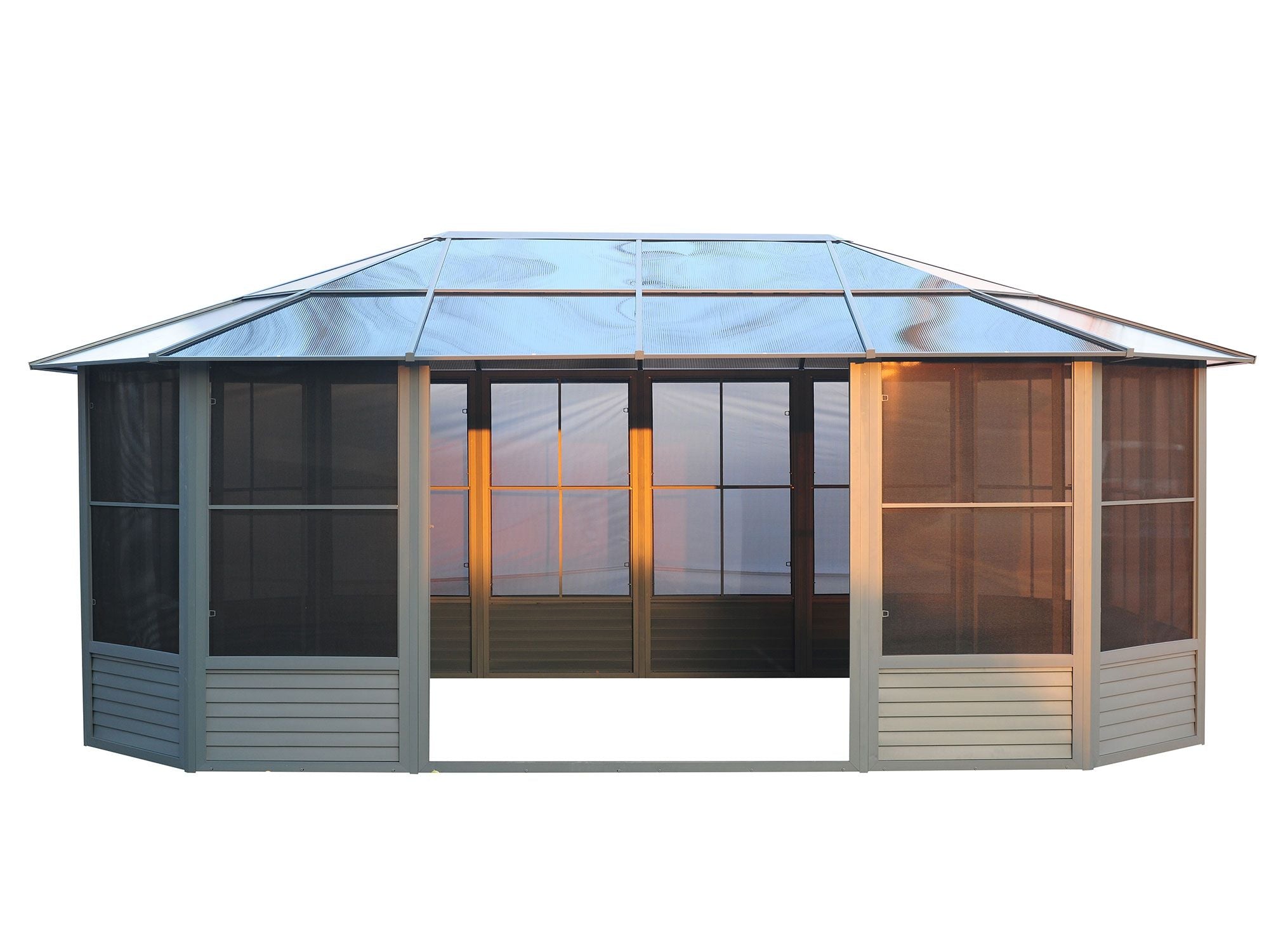 Florence 12x18 ft. Solarium–Polycarbonate Roof, Taupe