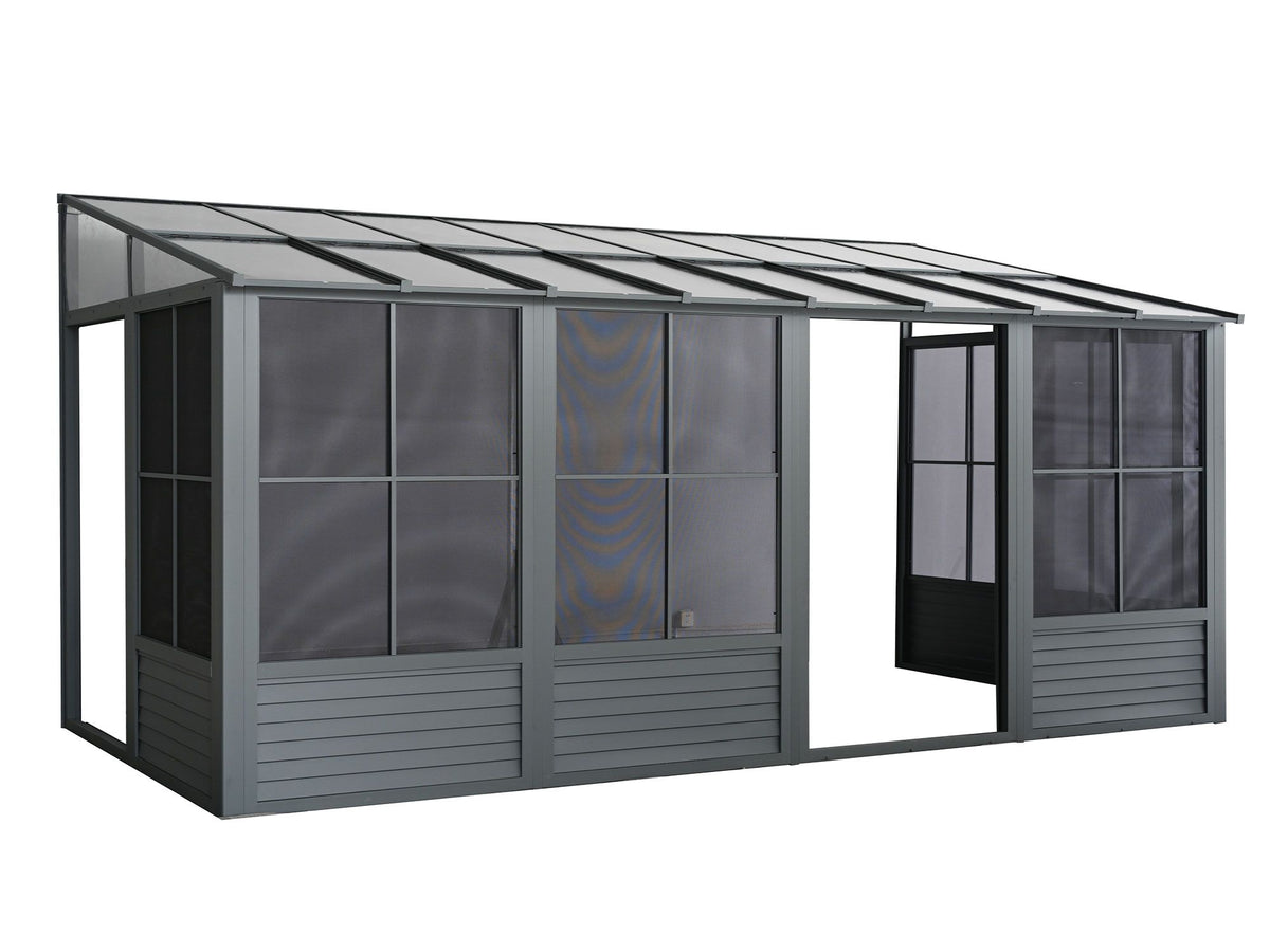 Florence Solarium mural 8 x 16 pi, toit en polycarbonate, ardoise