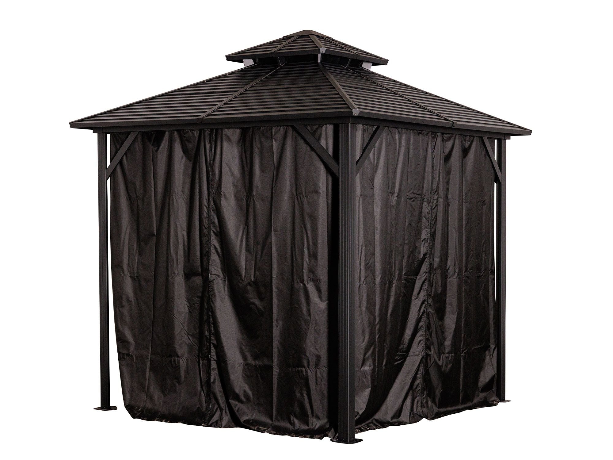 Black Curtains For Shefford Gazebo 8x8 ft.