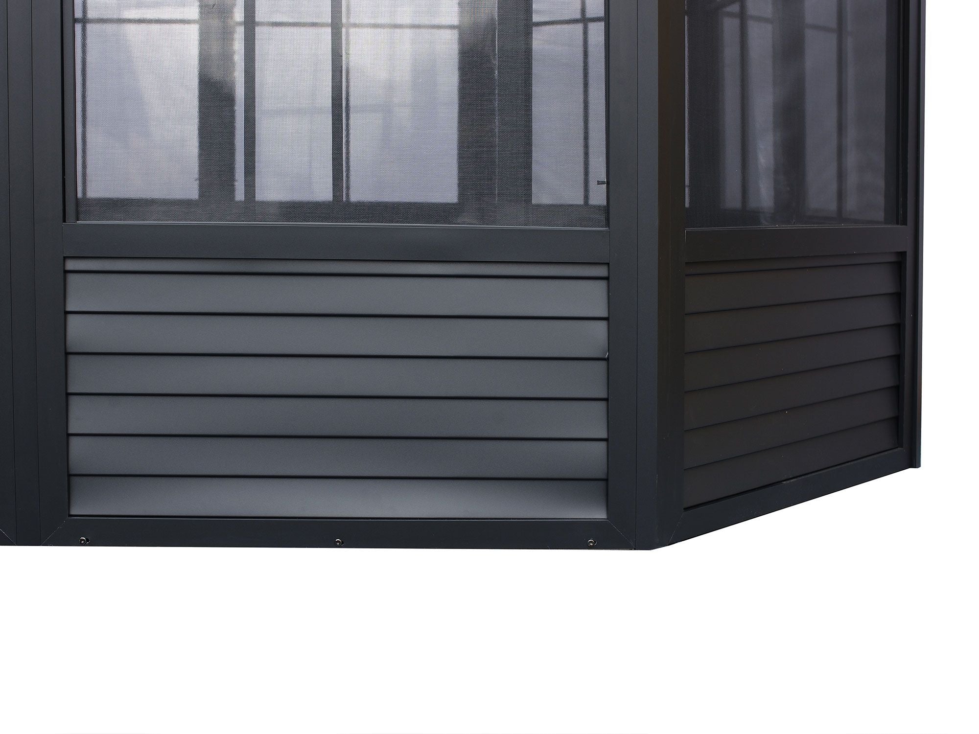 Florence 12x12 Solarium, Metal Roof–Black
