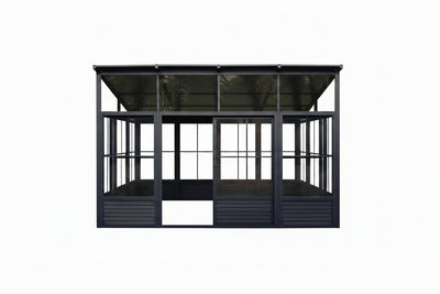 Narvik Solarium 12x15 ft.– Metal Roof Black