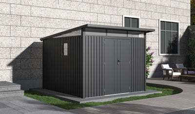 Arvada 9.5x10.3 ft. Metal Sheds-Dark Grey