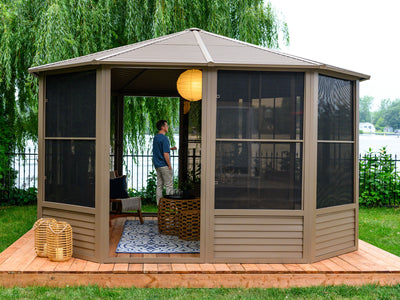 Florence 12x12 ft. Solarium–Metal Roof, Sand