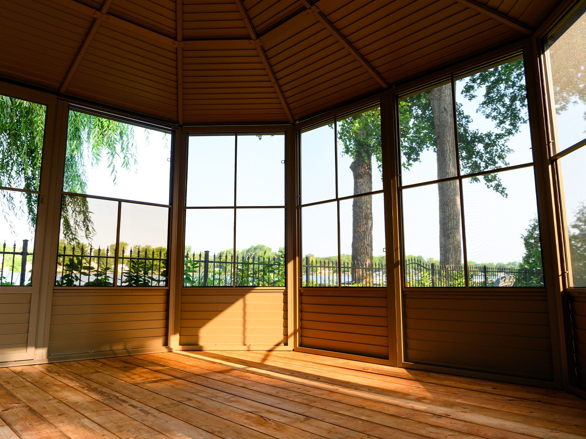 Florence 12x12 ft. Solarium–Metal Roof, Sand
