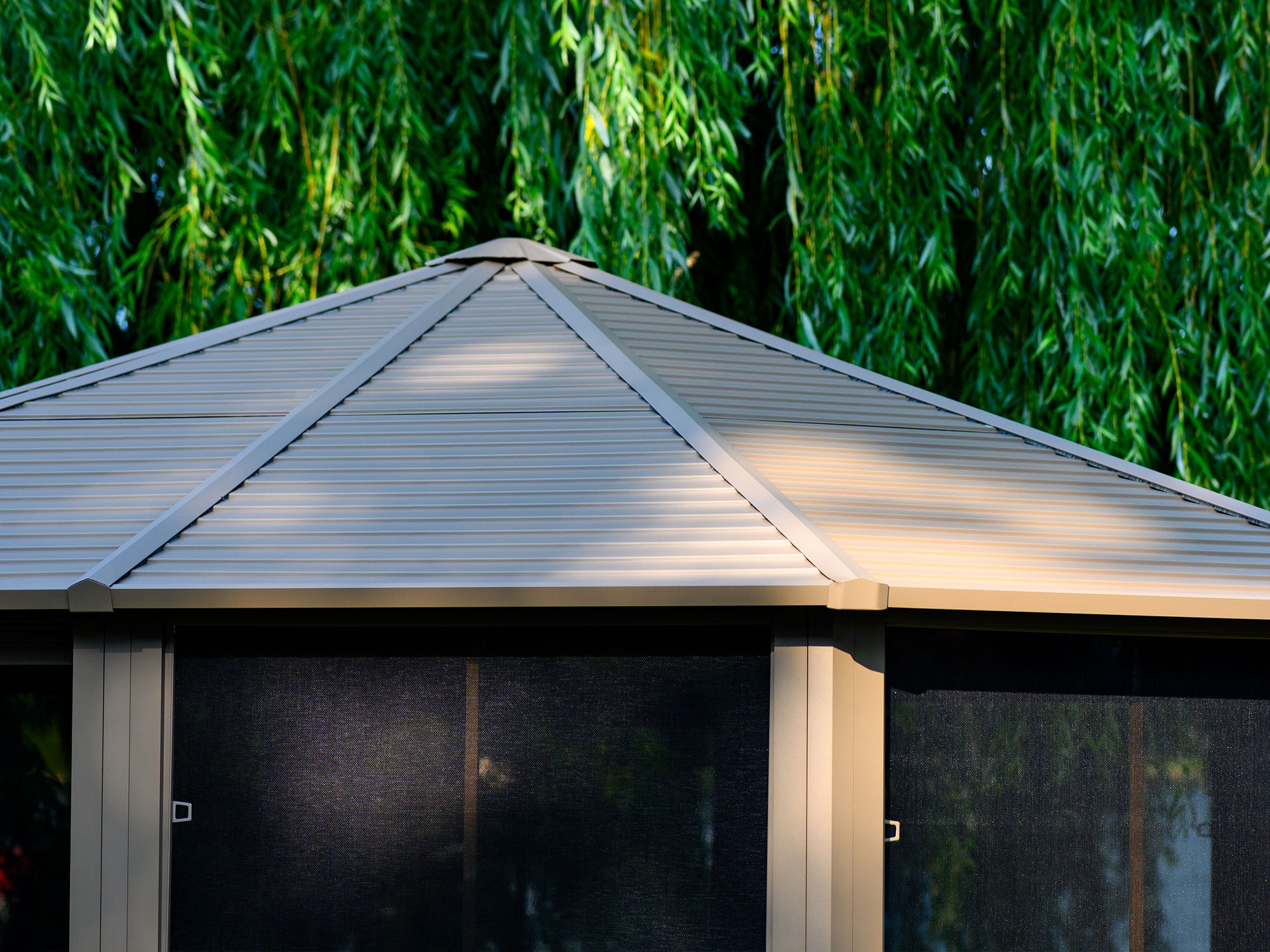 Florence 12x12 ft. Solarium–Metal Roof, Sand