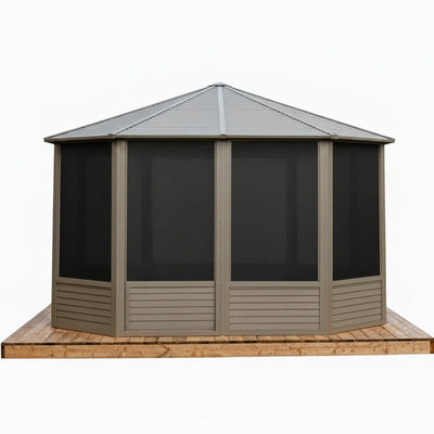 Florence 12x12 ft. Solarium–Metal Roof, Sand