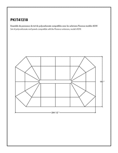 Florence Solarium Polycarbonate Roof Panel Set – Model 41218