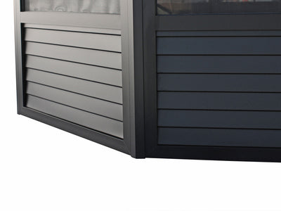 Florence 12x18 ft. Solarium, Metal Roof–Black