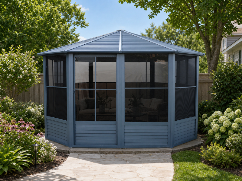 Florence 12x12 ft. Solarium–metal Roof, Slate
