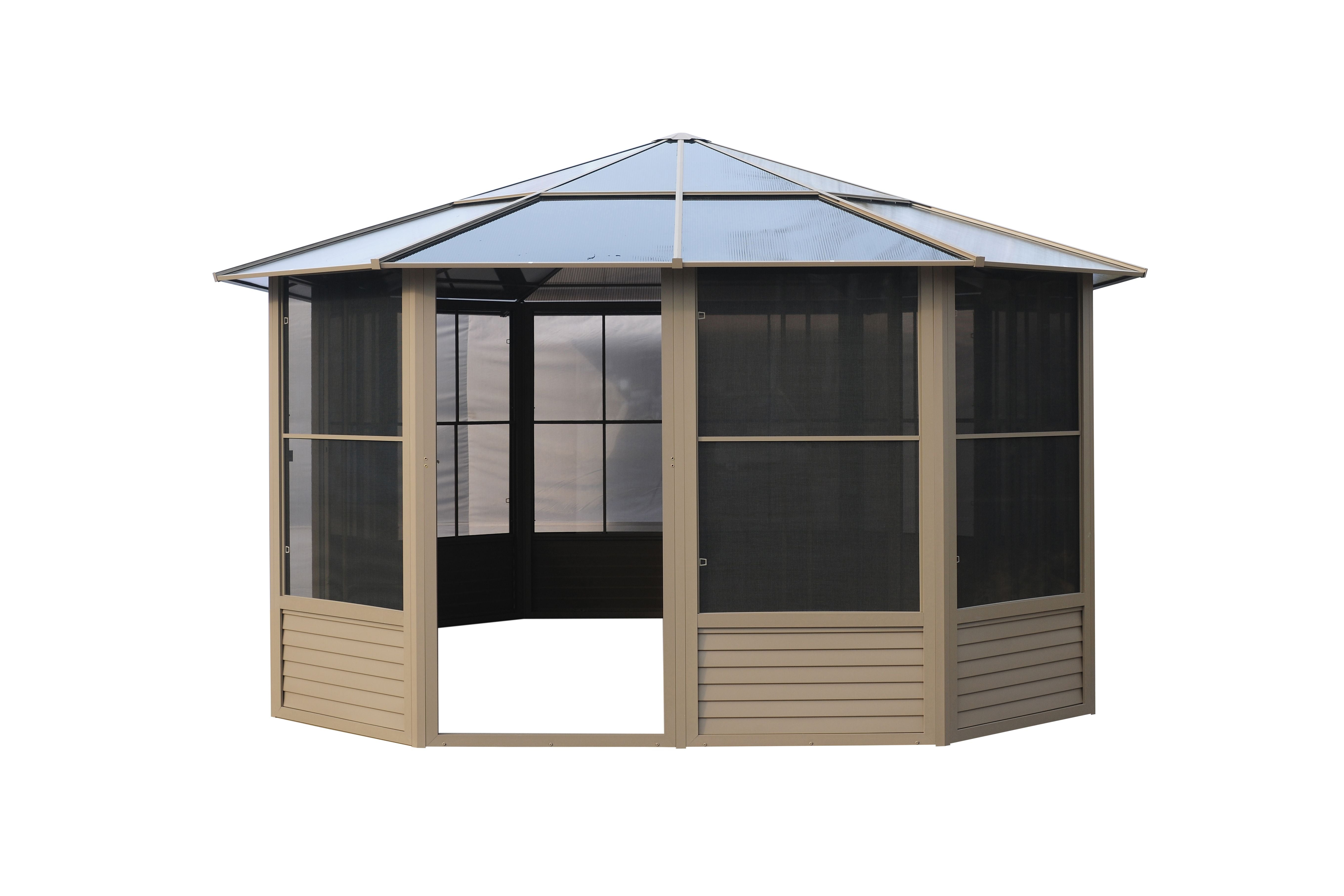 Florence 12x15 ft. Solarium–Polycarbonate Roof, Sand