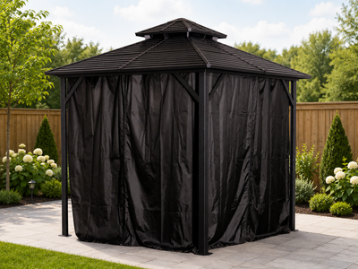 Black Curtains For Shefford Gazebo 10x10 ft.