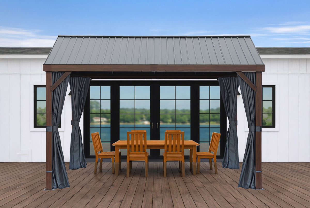 Rideaux en polyester pour gazebo 10 X 12 pi