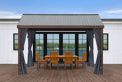 Rideaux en polyester pour gazebo 10 X 12 pi