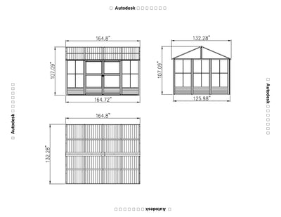 Myrdal Solarium 11x14 ft.–Polycarbonate Roof