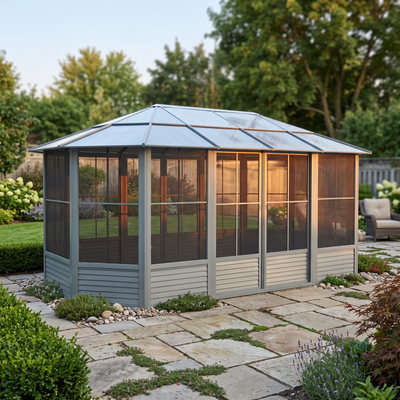 Florence 12x18 ft. Solarium–Polycarbonate Roof, Slate