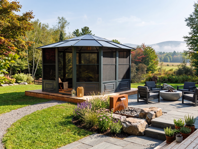 Florence 12x12 ft. Solarium–Polycarbonate Roof, Slate