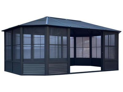 Florence 12x18 ft. Solarium, Metal Roof–Black