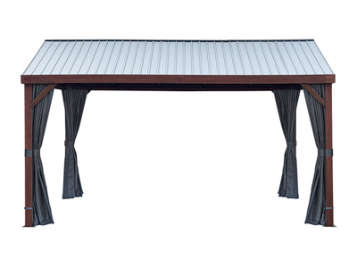 Rideaux en polyester pour gazebo de 3 x 4,2 m
