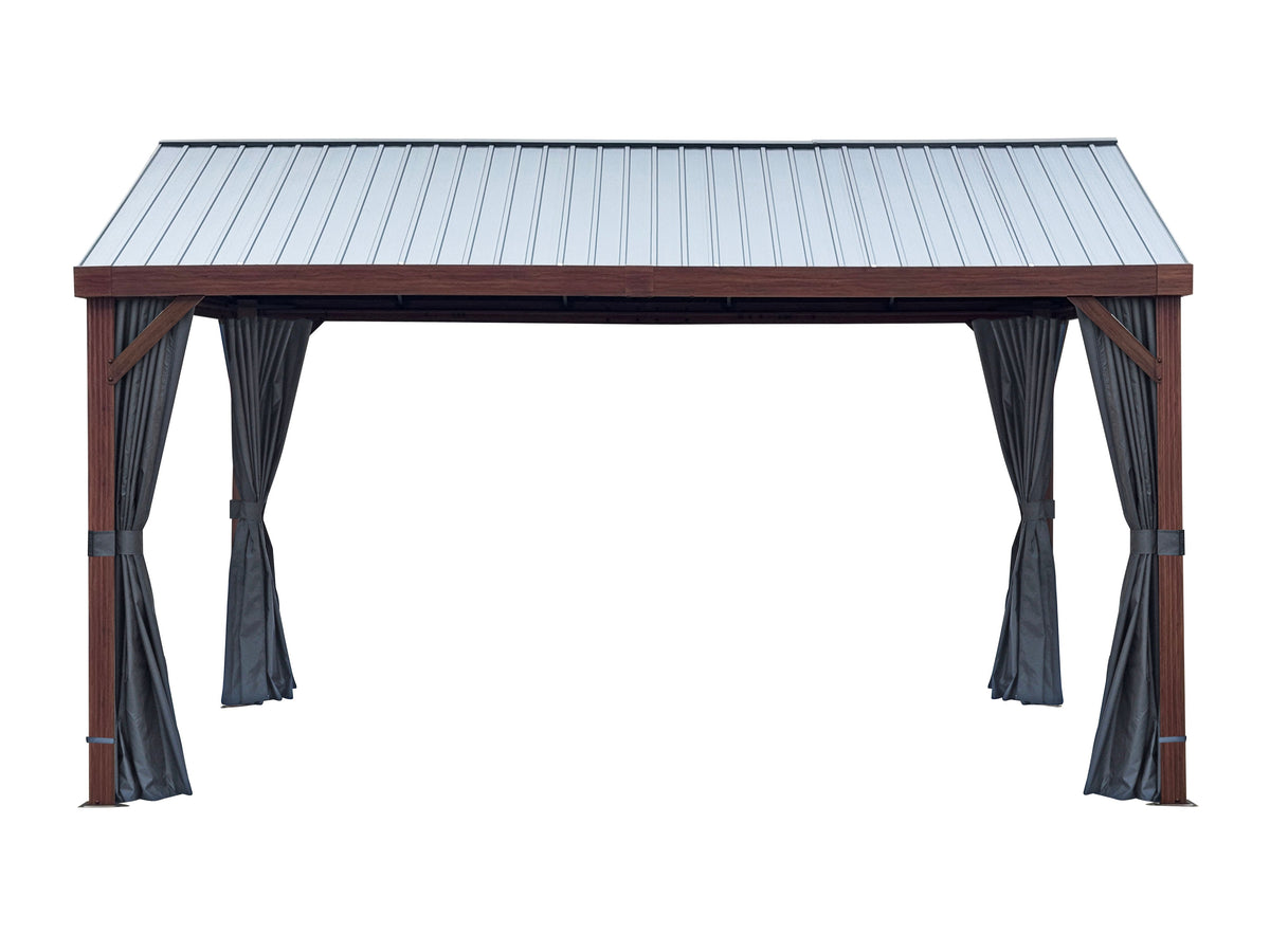 Rideaux en polyester pour gazebo de 3 x 4,2 m