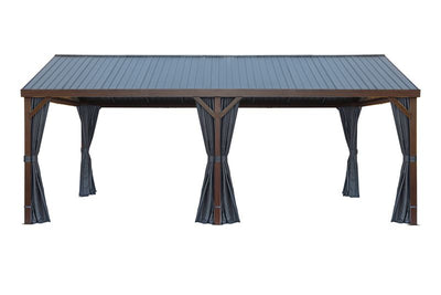 Rideaux en polyester pour gazebo de 3,6 x 6 m
