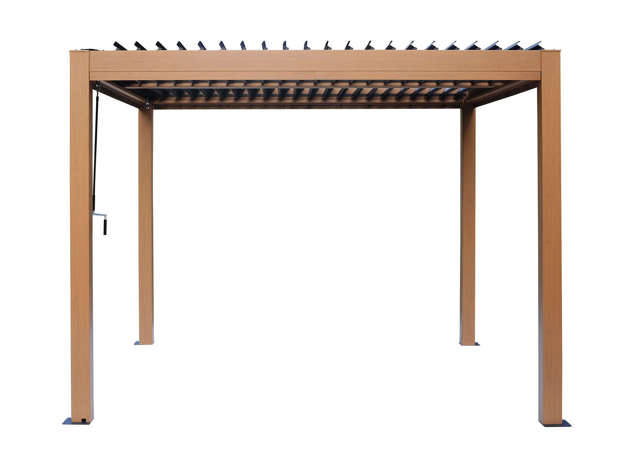 Vikos 10x10 ft. Free Standing Aluminum Pergola–Wood Finish