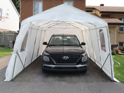 Car Shelter 11 ft. x 16 ft.–White