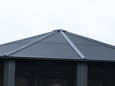 Florence 12x18 ft. Solarium–Metal Roof, Slate