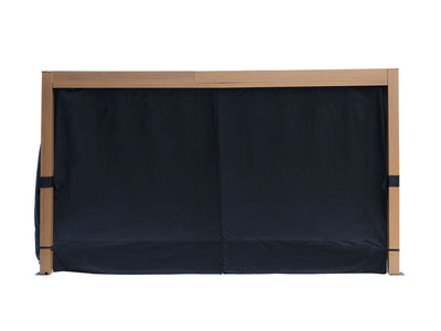 Black Curtains For Freestanding Pergola 10x13 ft.