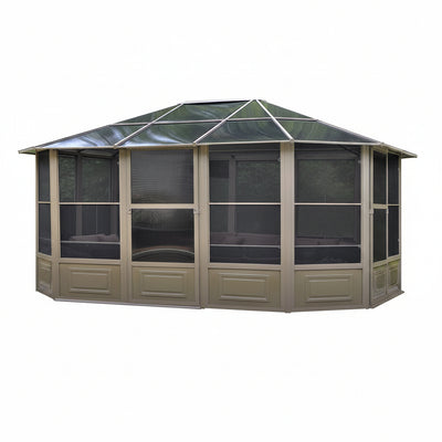Florence 12x15 ft. Solarium–Polycarbonate Roof, Gray