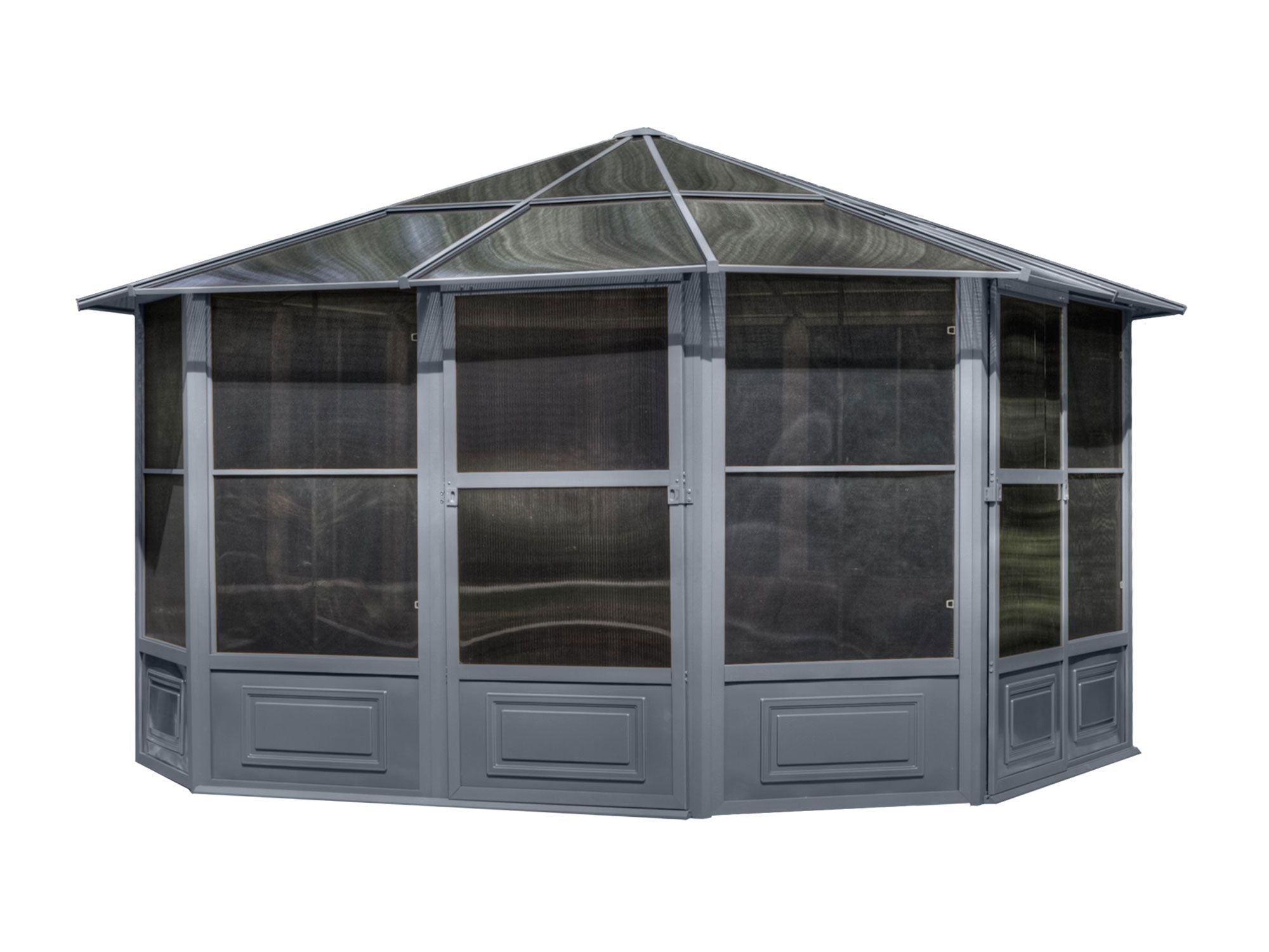 Florence 12x12 ft. Solarium–Polycarbonate Roof, Taupe