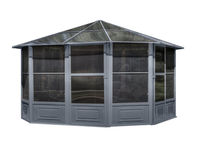 Florence 12x12 ft. Solarium–Polycarbonate Roof, Taupe