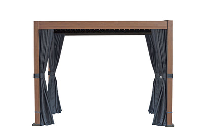 Rideaux en polyester pour pergola autoportante de 5 x 10 pi