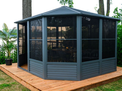 Florence 12x12 ft. Solarium–metal Roof, Slate