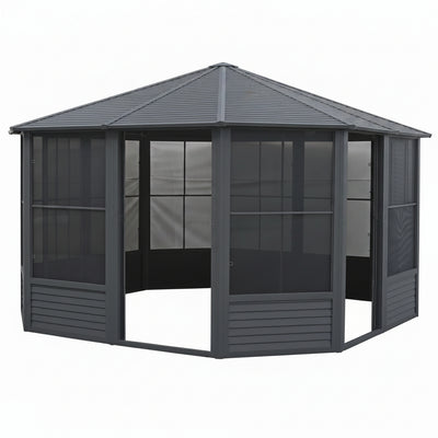 Florence 12x12 ft. Solarium–Metal Roof, Gray